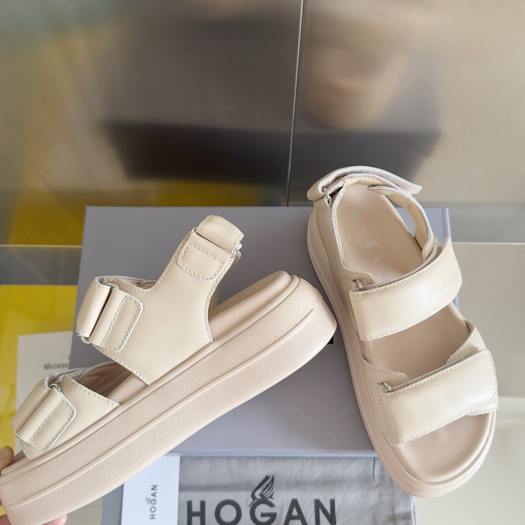顶级版本：女款
Hogan霍根Skyscraper系列 H680厚底 魔术贴 凉鞋 
原版购入开发 做货