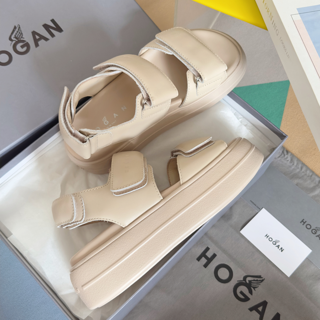 顶级版本：女款
Hogan霍根Skyscraper系列 H680厚底 魔术贴 凉鞋 
原版购入开发 做货