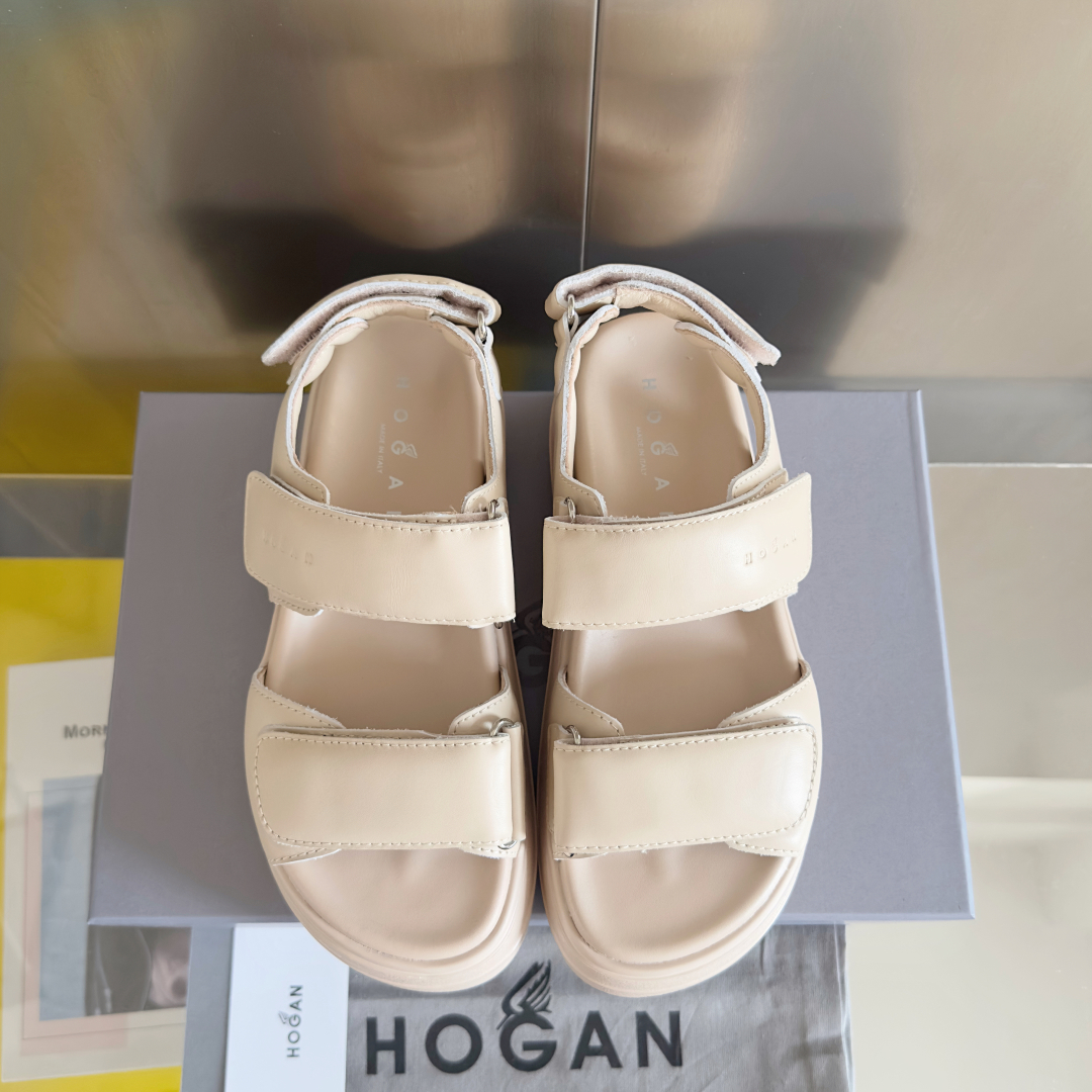 顶级版本：女款
Hogan霍根Skyscraper系列 H680厚底 魔术贴 凉鞋 
原版购入开发 做货