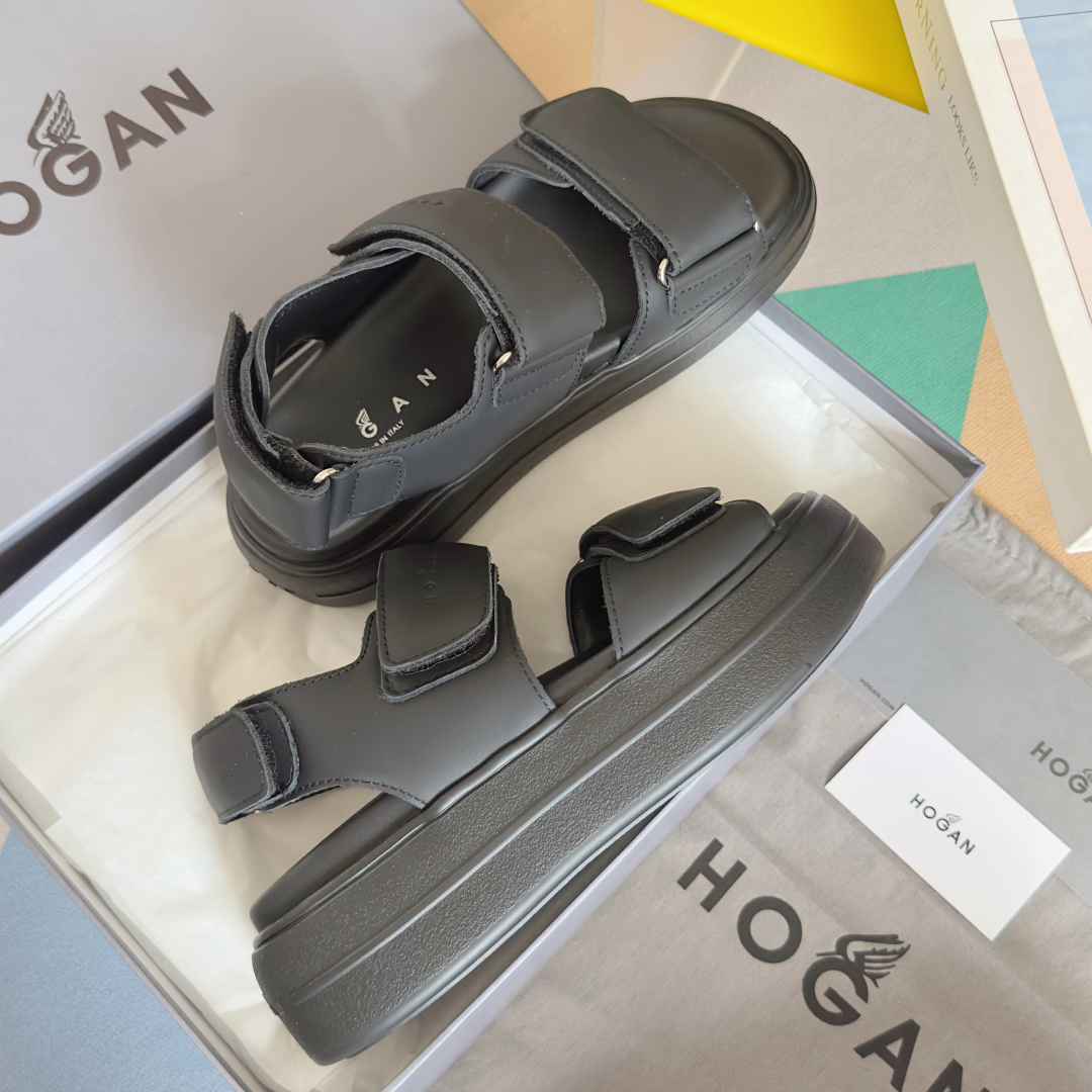 顶级版本：女款
Hogan霍根Skyscraper系列 H680厚底 魔术贴 凉鞋 
原版购入开发 做货
