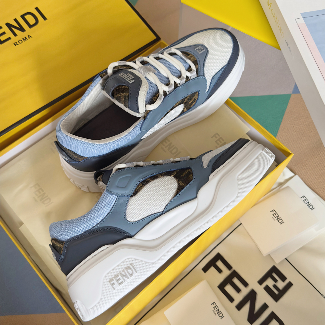 顶级版本：男款
Fendi 芬迪 最新 Force系列 FF厚底 休闲 运动鞋 板鞋
原版购入开发 做货