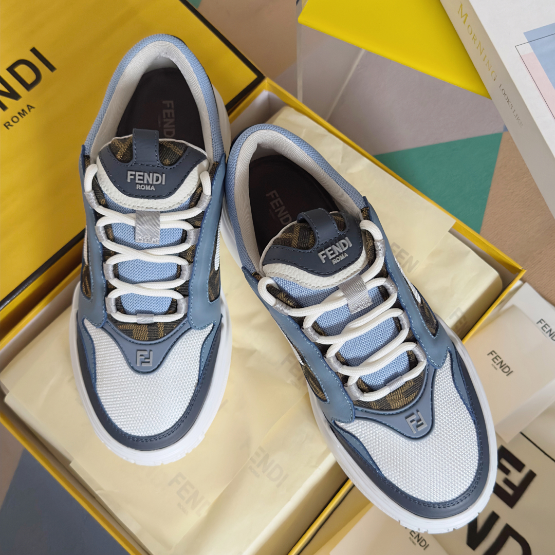 顶级版本：男款
Fendi 芬迪 最新 Force系列 FF厚底 休闲 运动鞋 板鞋
原版购入开发 做货