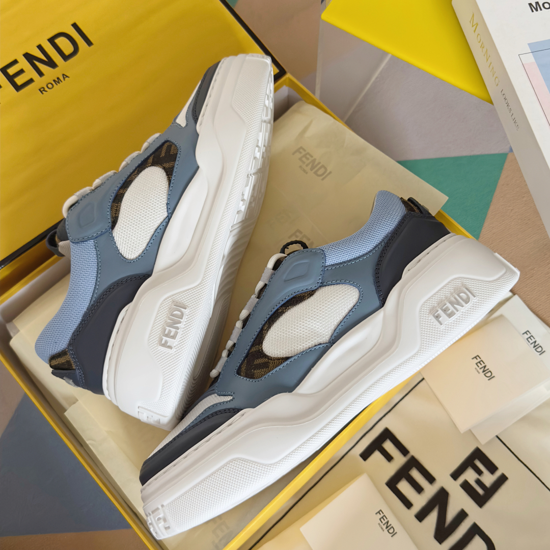 顶级版本：男款
Fendi 芬迪 最新 Force系列 FF厚底 休闲 运动鞋 板鞋
原版购入开发 做货