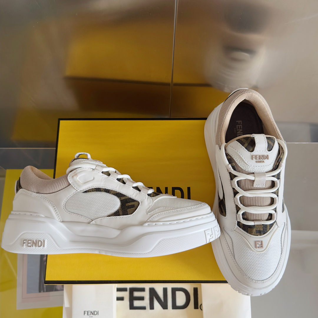 顶级版本：男款
Fendi 芬迪 最新 Force系列 FF厚底 休闲 运动鞋 板鞋
原版购入开发 做货