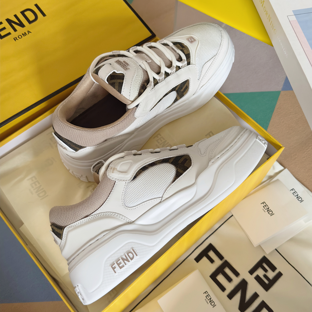 顶级版本：男款
Fendi 芬迪 最新 Force系列 FF厚底 休闲 运动鞋 板鞋
原版购入开发 做货
