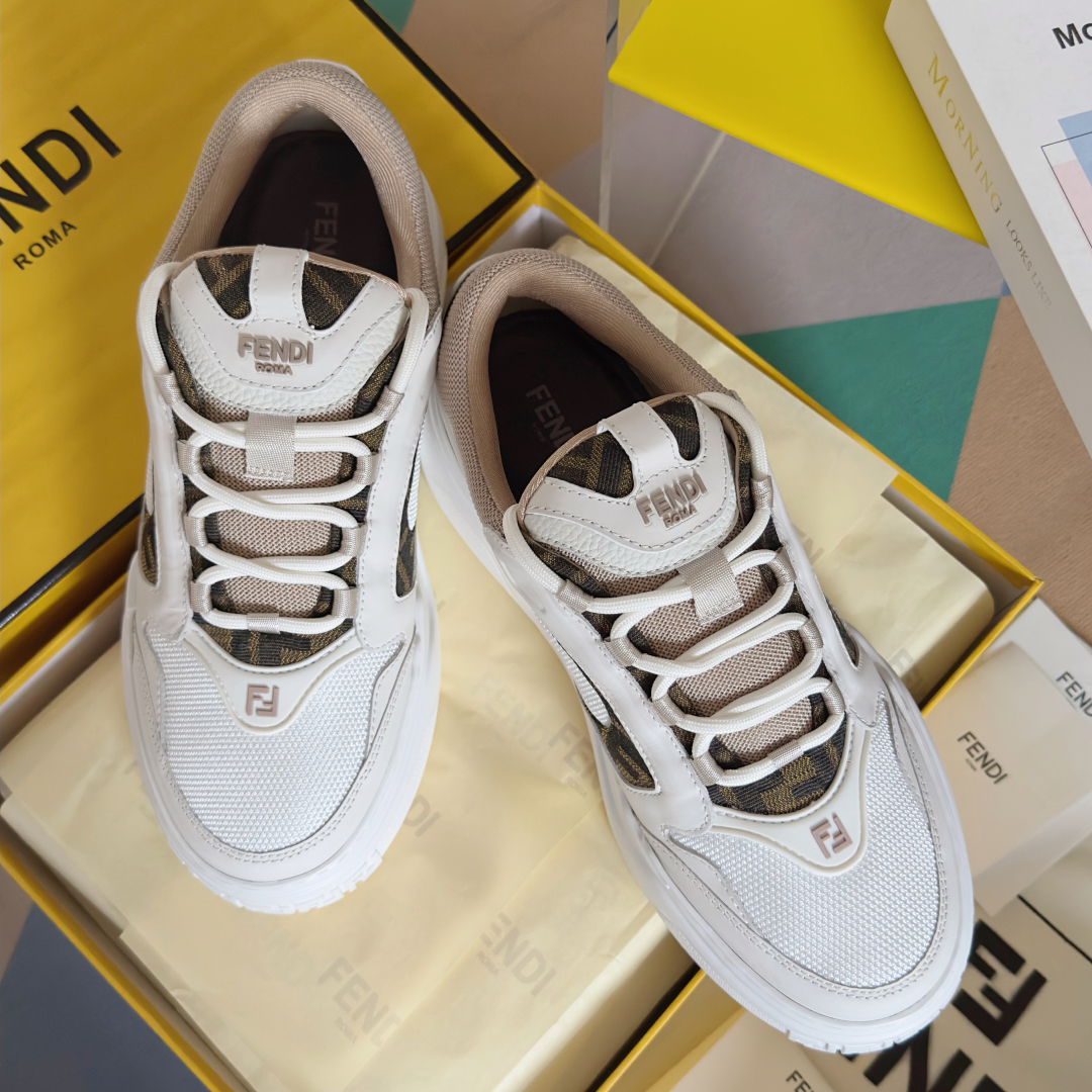 顶级版本：男款
Fendi 芬迪 最新 Force系列 FF厚底 休闲 运动鞋 板鞋
原版购入开发 做货