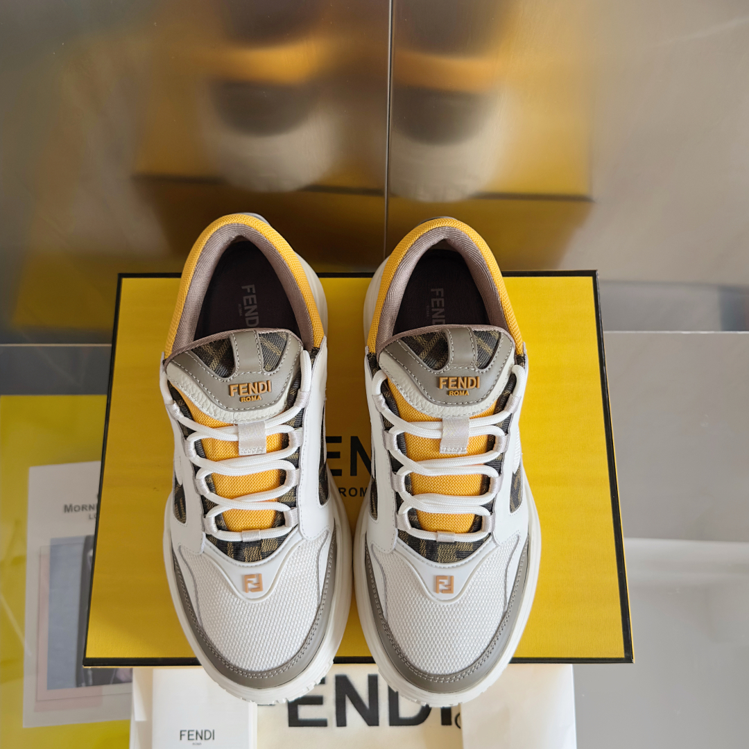顶级版本：男款
Fendi 芬迪 最新 Force系列 FF厚底 休闲 运动鞋 板鞋
原版购入开发 做货