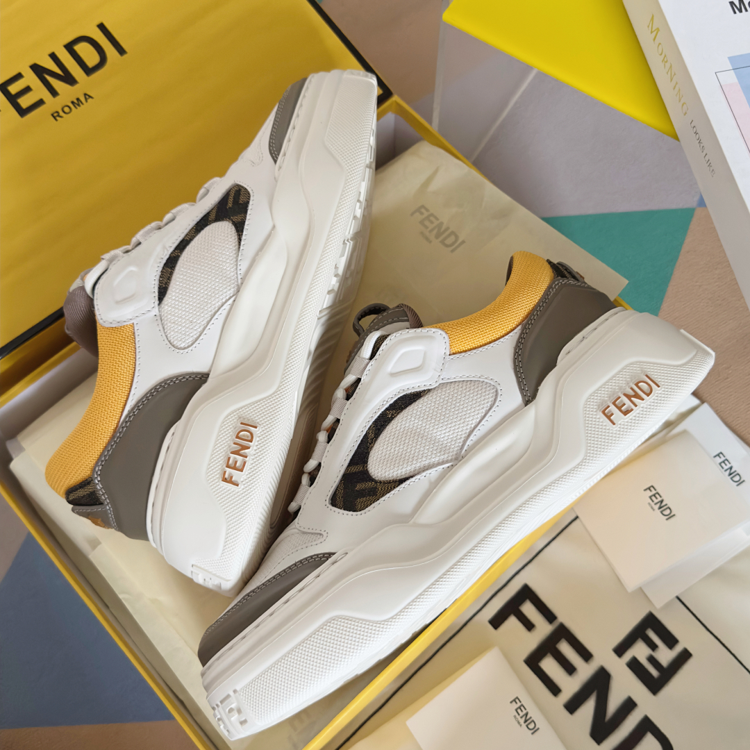 顶级版本：男款
Fendi 芬迪 最新 Force系列 FF厚底 休闲 运动鞋 板鞋
原版购入开发 做货