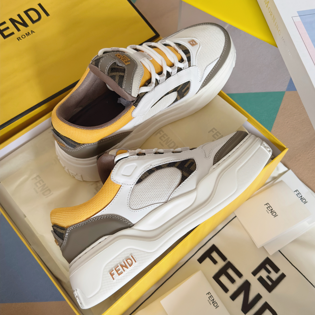 顶级版本：男款
Fendi 芬迪 最新 Force系列 FF厚底 休闲 运动鞋 板鞋
原版购入开发 做货