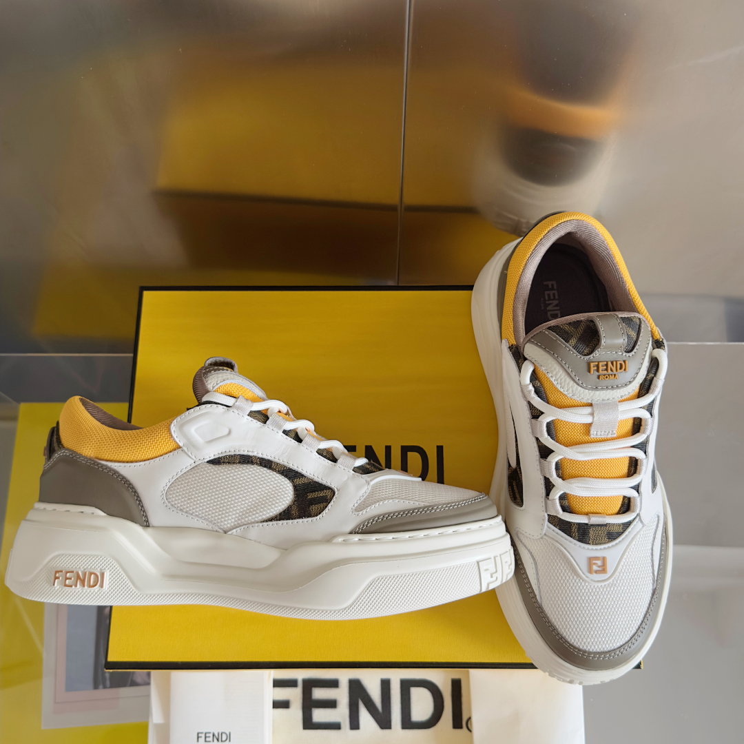 顶级版本：男款
Fendi 芬迪 最新 Force系列 FF厚底 休闲 运动鞋 板鞋
原版购入开发 做货
