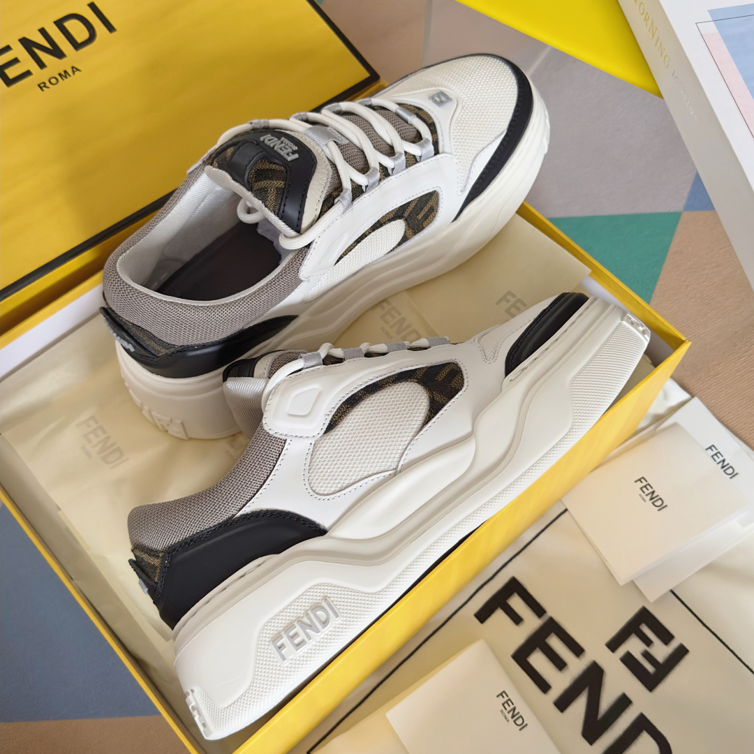 顶级版本：男款
Fendi 芬迪 最新 Force系列 FF厚底 休闲 运动鞋 板鞋
原版购入开发 做货