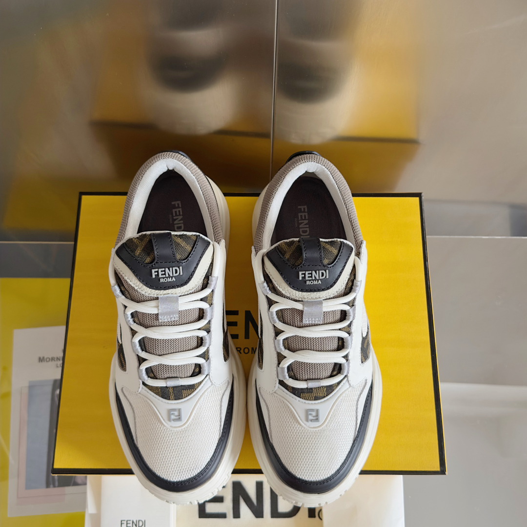 顶级版本：男款
Fendi 芬迪 最新 Force系列 FF厚底 休闲 运动鞋 板鞋
原版购入开发 做货