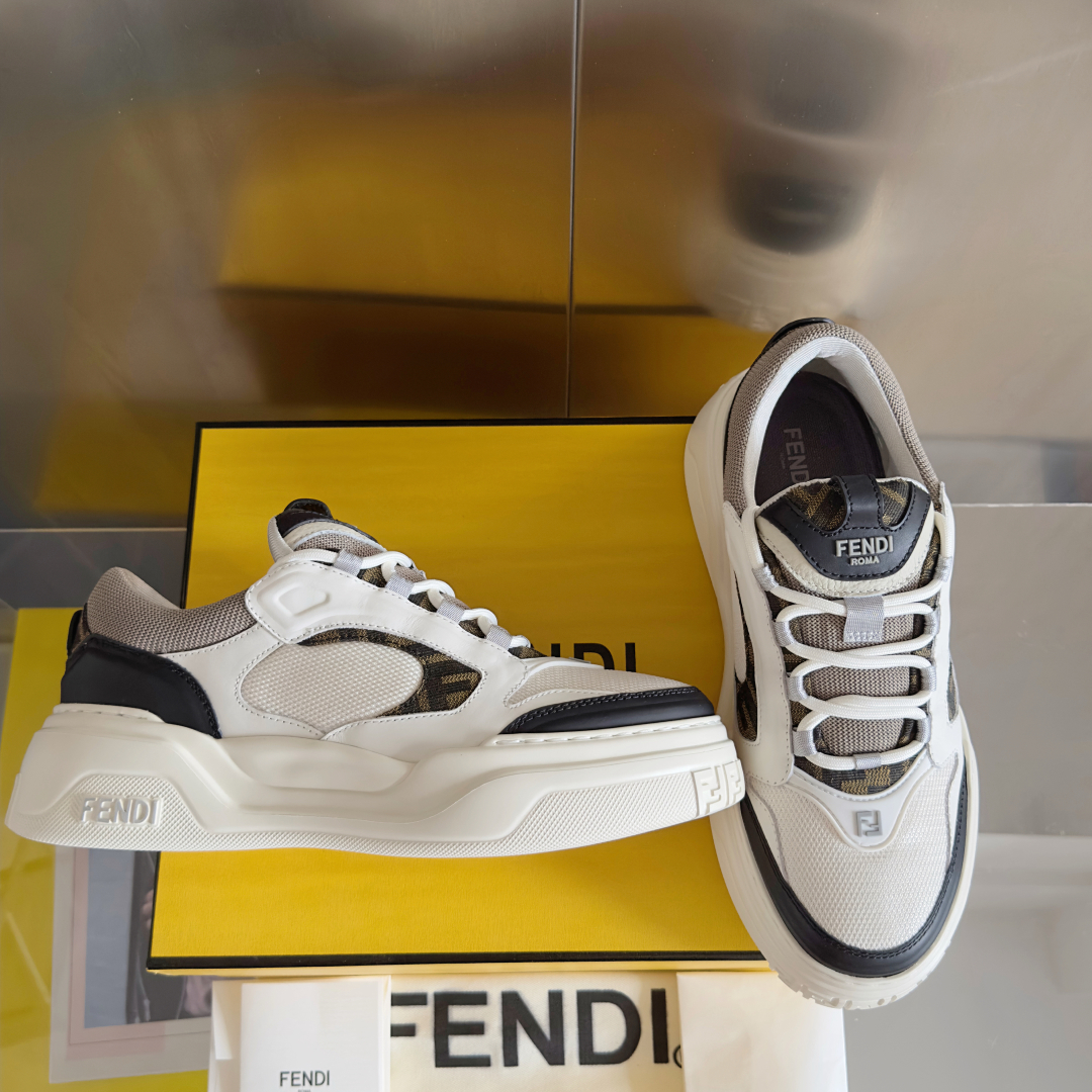 顶级版本：男款
Fendi 芬迪 最新 Force系列 FF厚底 休闲 运动鞋 板鞋
原版购入开发 做货