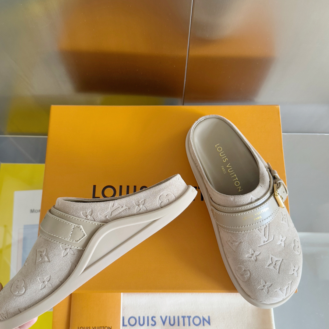 顶级版本:女款
LV 路易威登 L家 驴牌 To-Go Comfort系列 老花 勃肯 包头拖鞋 凉鞋