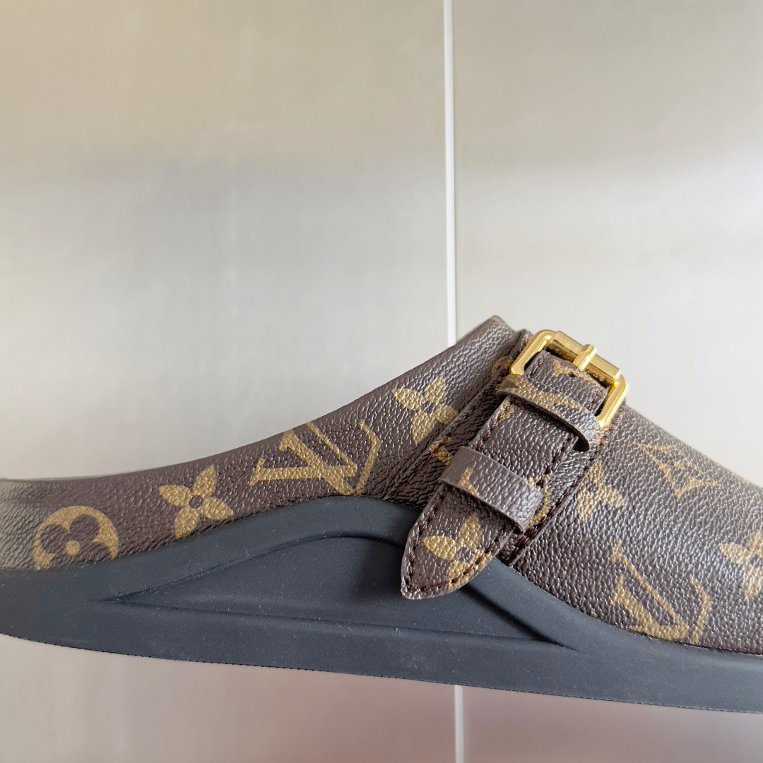 顶级版本:女款
LV 路易威登 L家 驴牌 To-Go Comfort系列 老花 勃肯 包头拖鞋 凉鞋