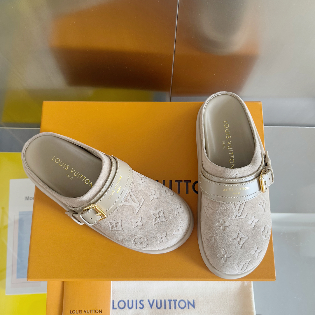 顶级版本:女款
LV 路易威登 L家 驴牌 To-Go Comfort系列 老花 勃肯 包头拖鞋 凉鞋