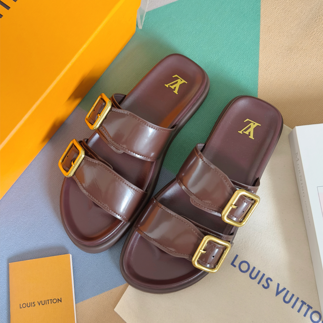 顶级版本：男款
LV 路易威登 L家 驴牌Venice系列 厚底 凉拖鞋
原版购入开发 做货 本款 LV