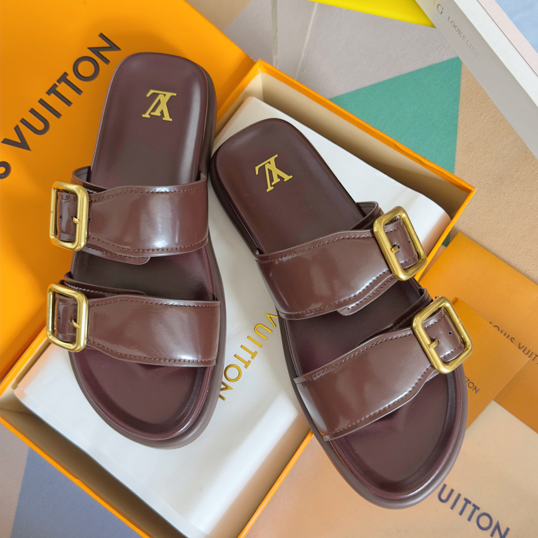 顶级版本：男款
LV 路易威登 L家 驴牌Venice系列 厚底 凉拖鞋
原版购入开发 做货 本款 LV