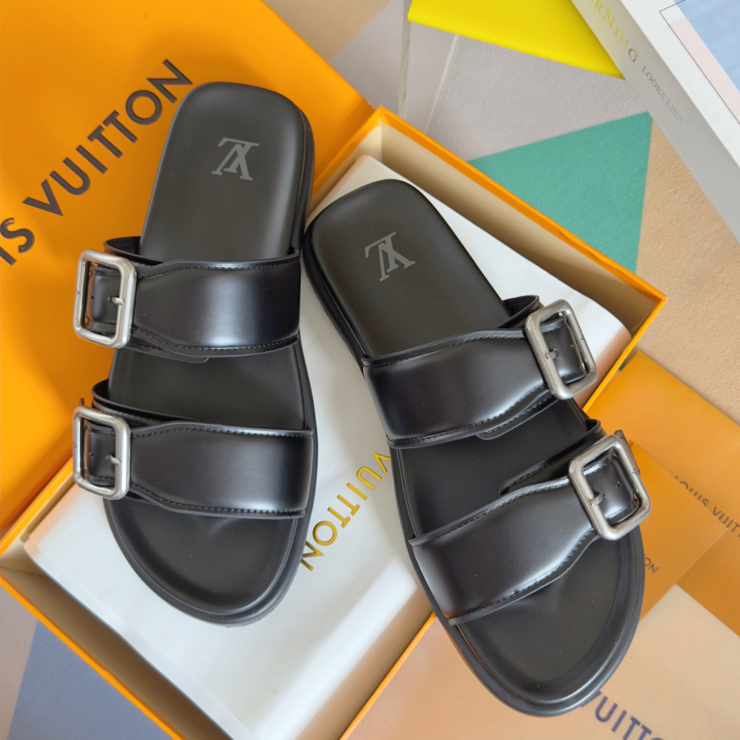 顶级版本：男款
LV 路易威登 L家 驴牌Venice系列 厚底 凉拖鞋
原版购入开发 做货 本款 LV