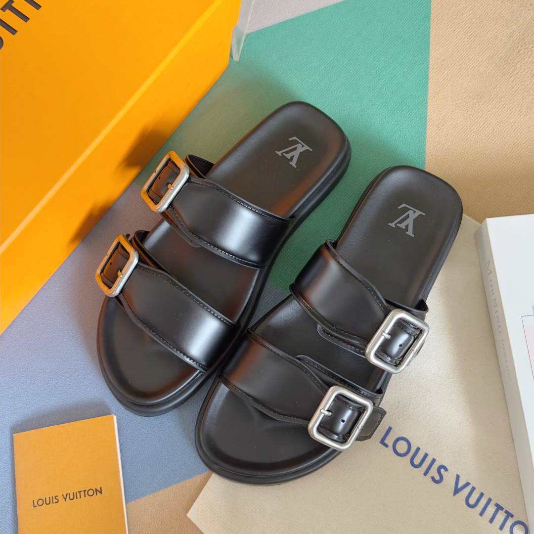 顶级版本：男款
LV 路易威登 L家 驴牌Venice系列 厚底 凉拖鞋
原版购入开发 做货 本款 LV
