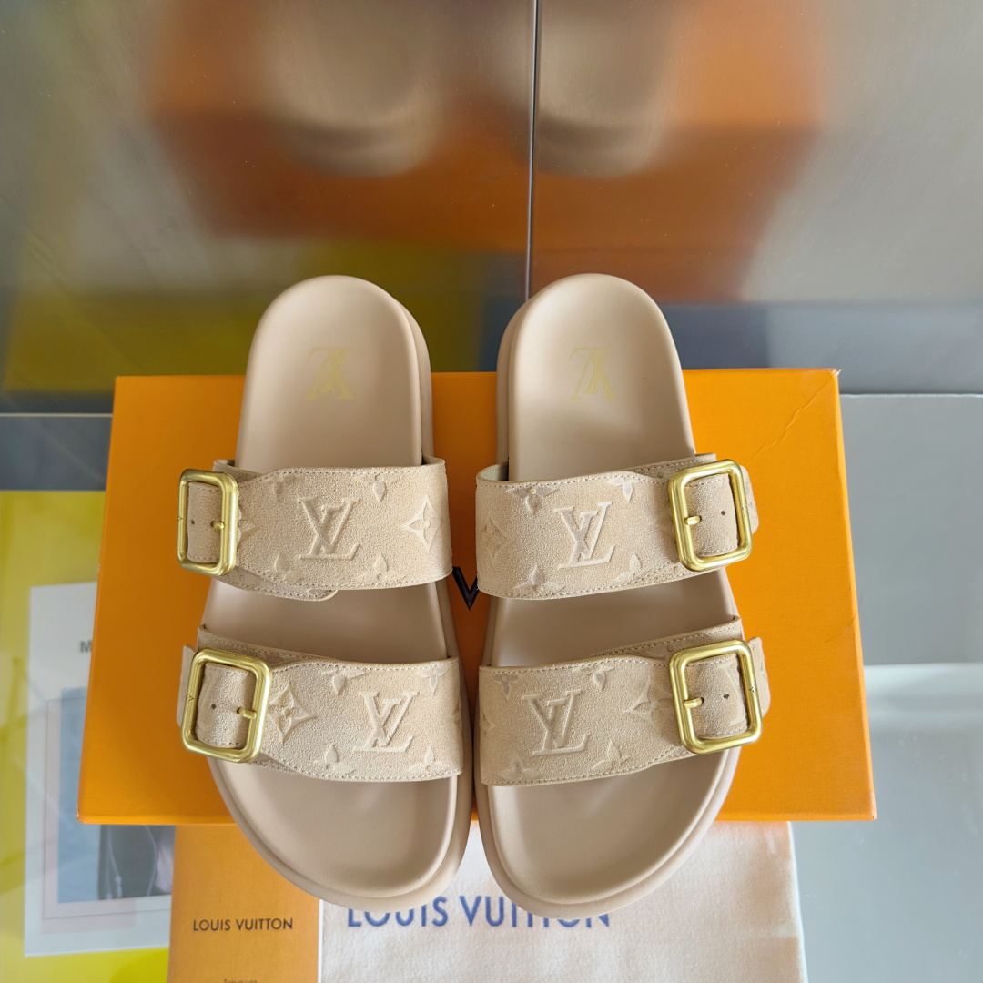 顶级版本：男款
LV 路易威登 L家 驴牌Venice系列 厚底 凉拖鞋
原版购入开发 做货 本款 LV