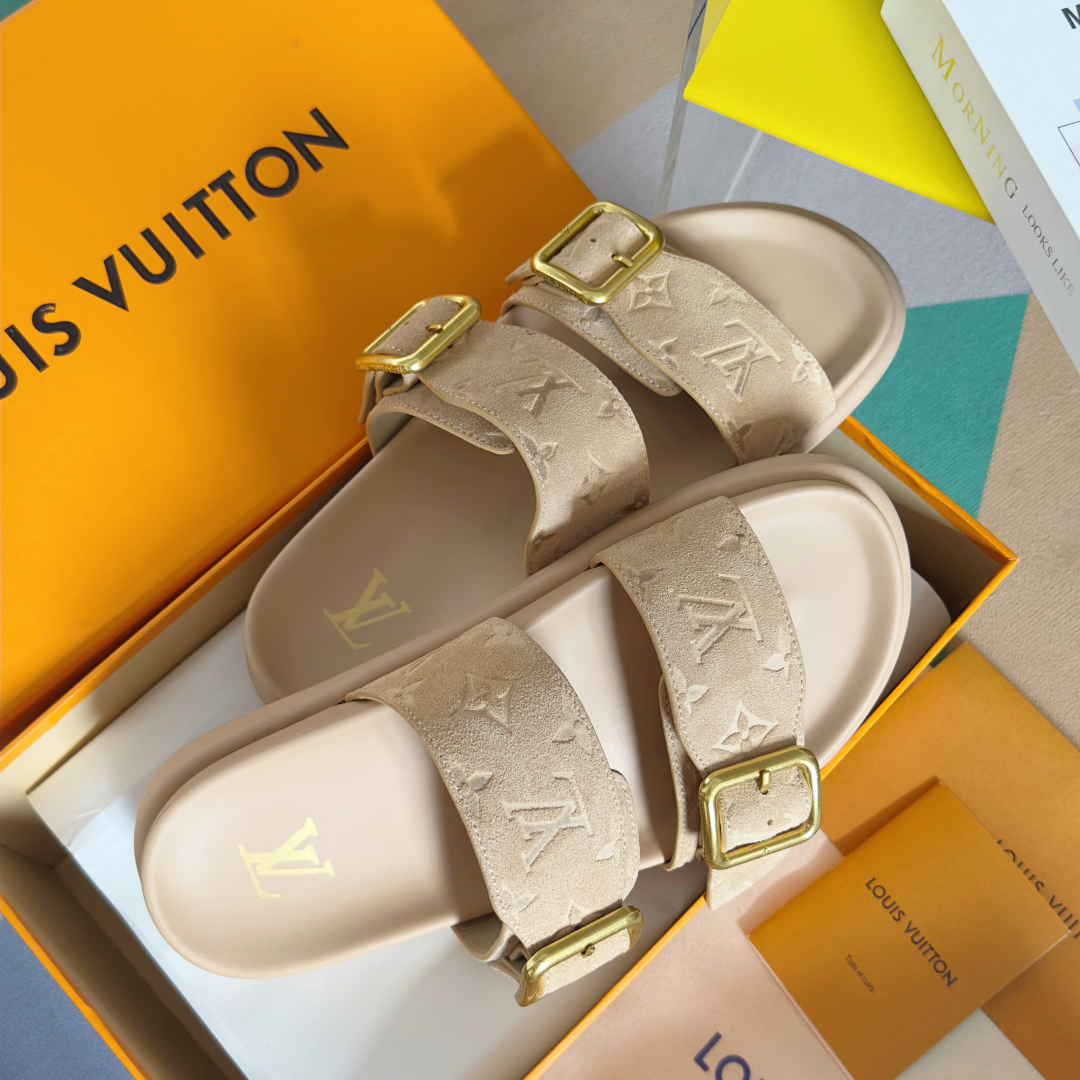 顶级版本：男款
LV 路易威登 L家 驴牌Venice系列 厚底 凉拖鞋
原版购入开发 做货 本款 LV