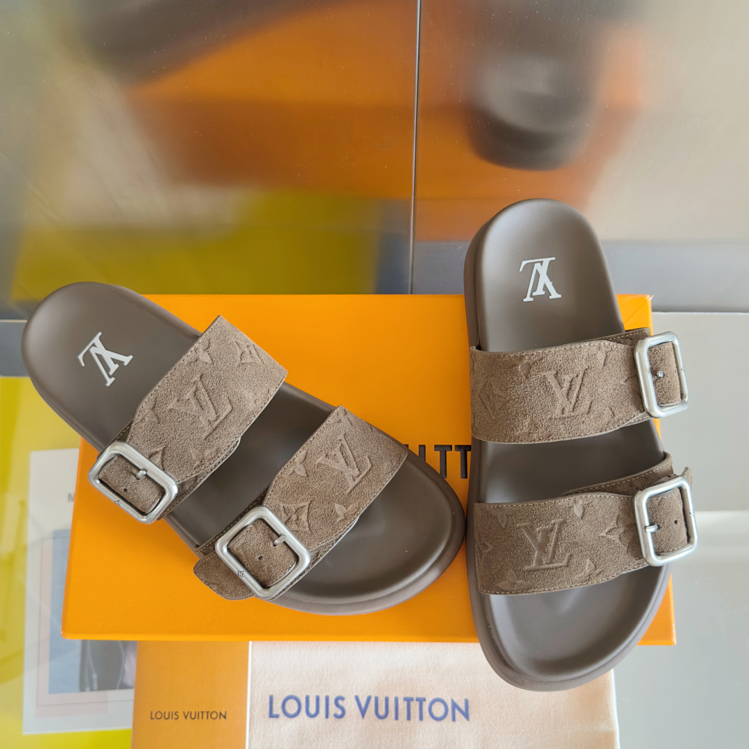 顶级版本：男款
LV 路易威登 L家 驴牌Venice系列 厚底 凉拖鞋
原版购入开发 做货 本款 LV