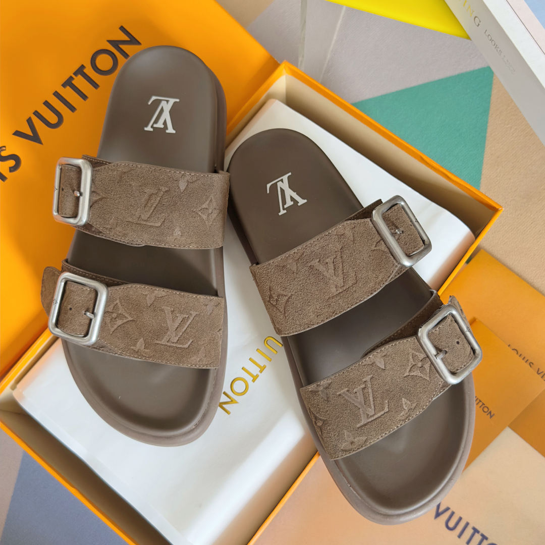 顶级版本：男款
LV 路易威登 L家 驴牌Venice系列 厚底 凉拖鞋
原版购入开发 做货 本款 LV