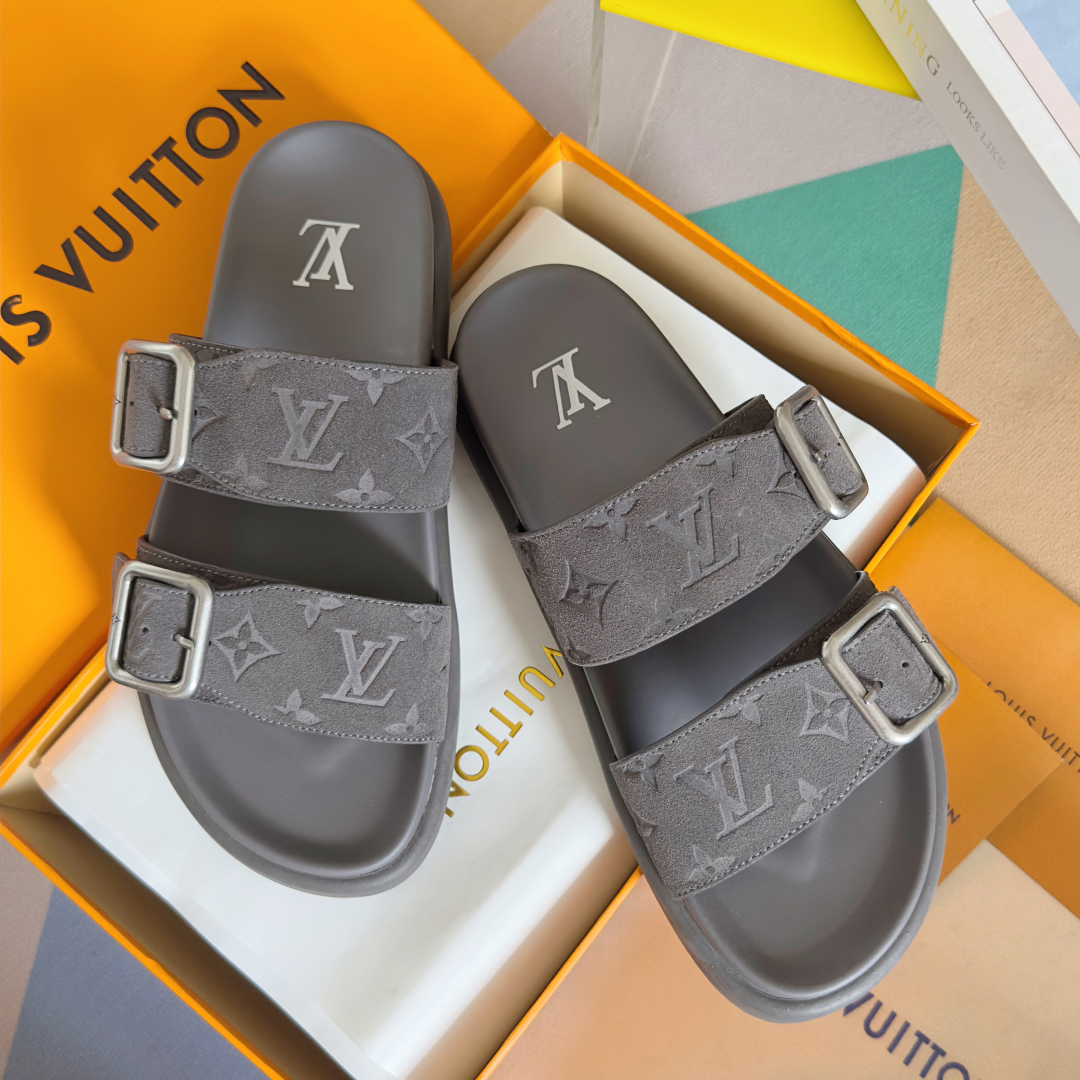 顶级版本：男款
LV 路易威登 L家 驴牌Venice系列 厚底 凉拖鞋
原版购入开发 做货 本款 LV