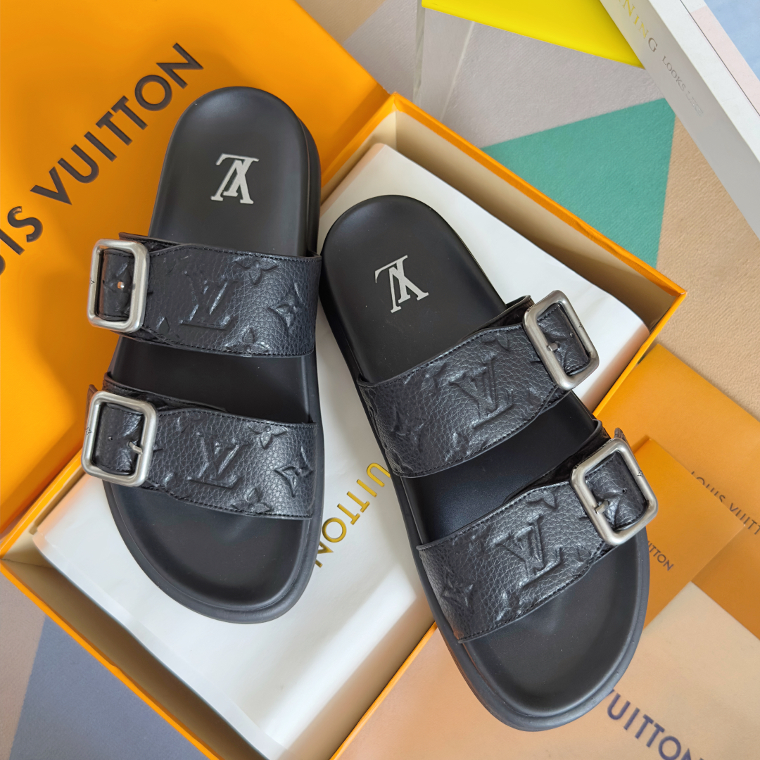 顶级版本：男款
LV 路易威登 L家 驴牌Venice系列 厚底 凉拖鞋
原版购入开发 做货 本款 LV