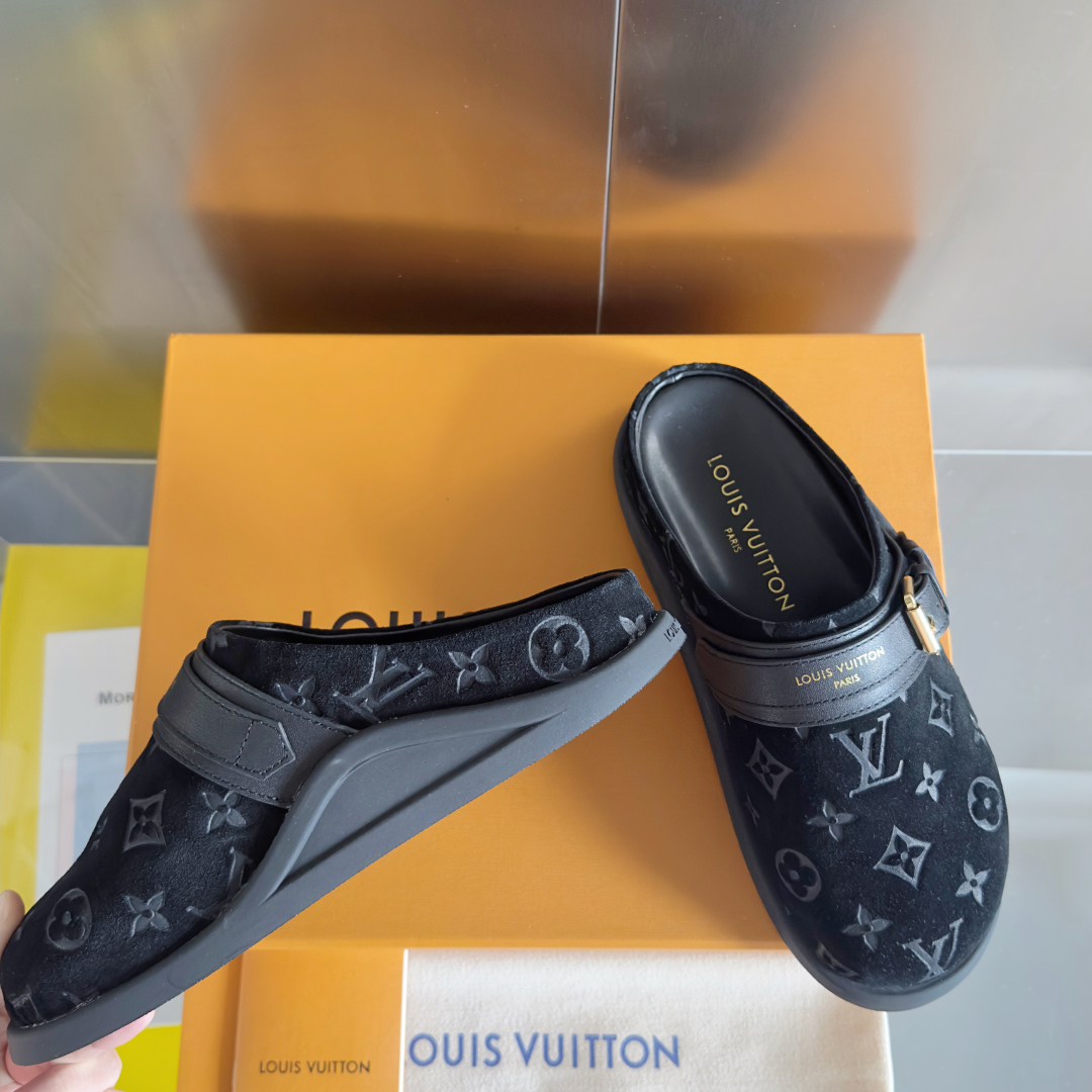 顶级版本：女款
LV 路易威登 L家 驴牌 To-Go Comfort系列 老花 勃肯 包头拖鞋 凉鞋
