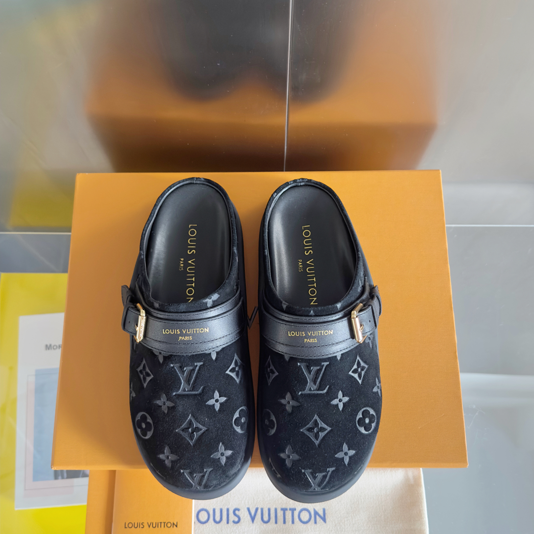 顶级版本：女款
LV 路易威登 L家 驴牌 To-Go Comfort系列 老花 勃肯 包头拖鞋 凉鞋
