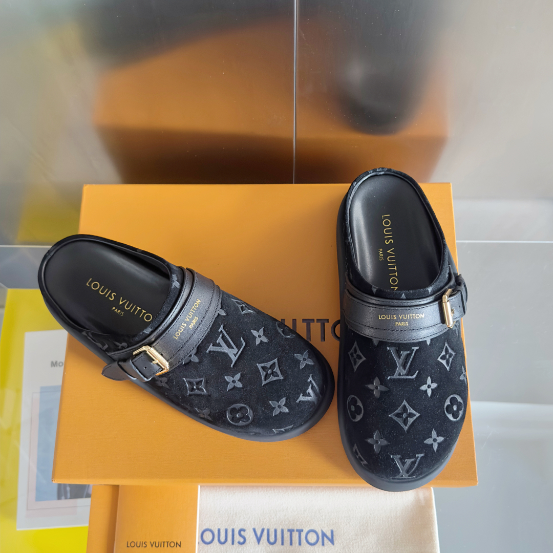 顶级版本：女款
LV 路易威登 L家 驴牌 To-Go Comfort系列 老花 勃肯 包头拖鞋 凉鞋
