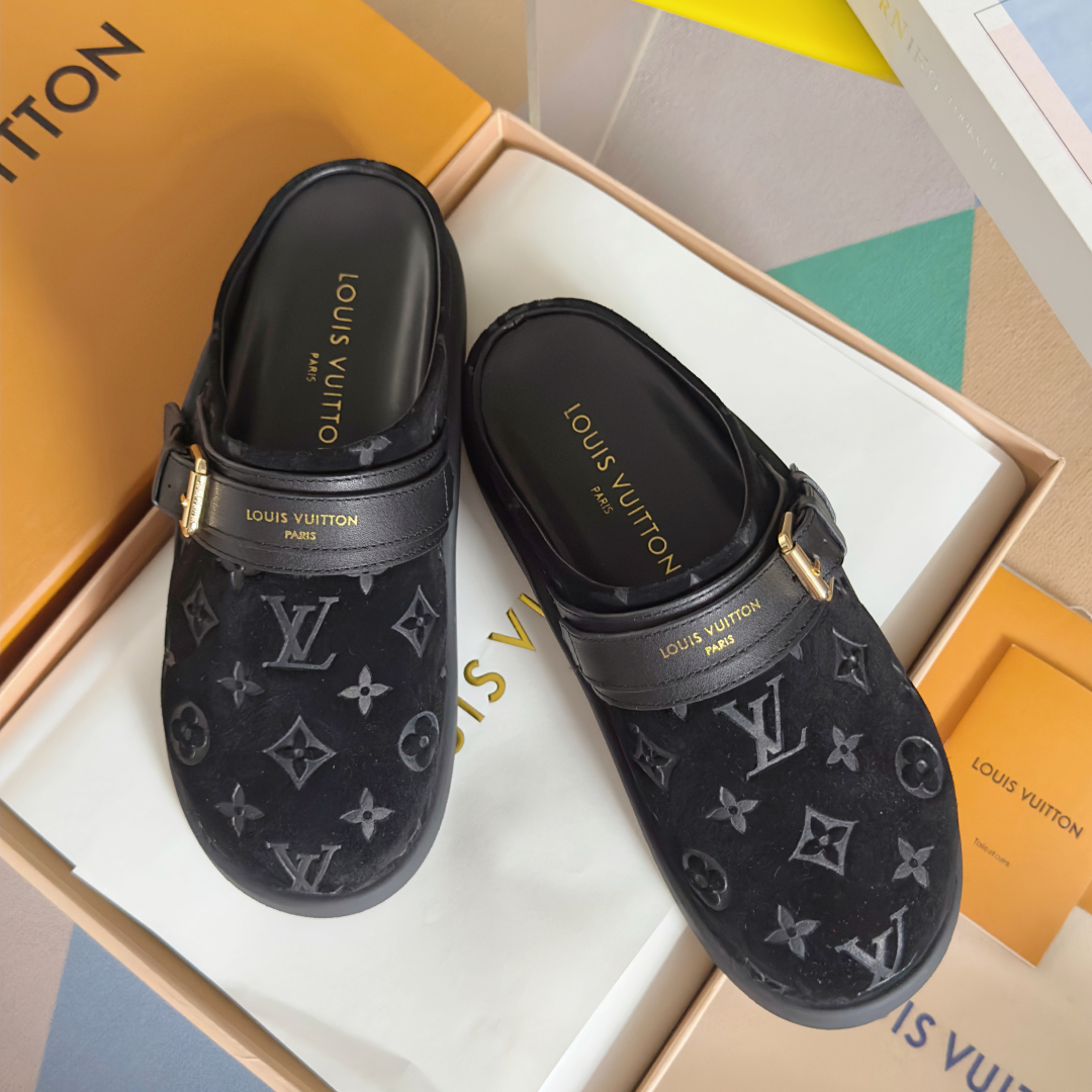顶级版本：女款
LV 路易威登 L家 驴牌 To-Go Comfort系列 老花 勃肯 包头拖鞋 凉鞋
