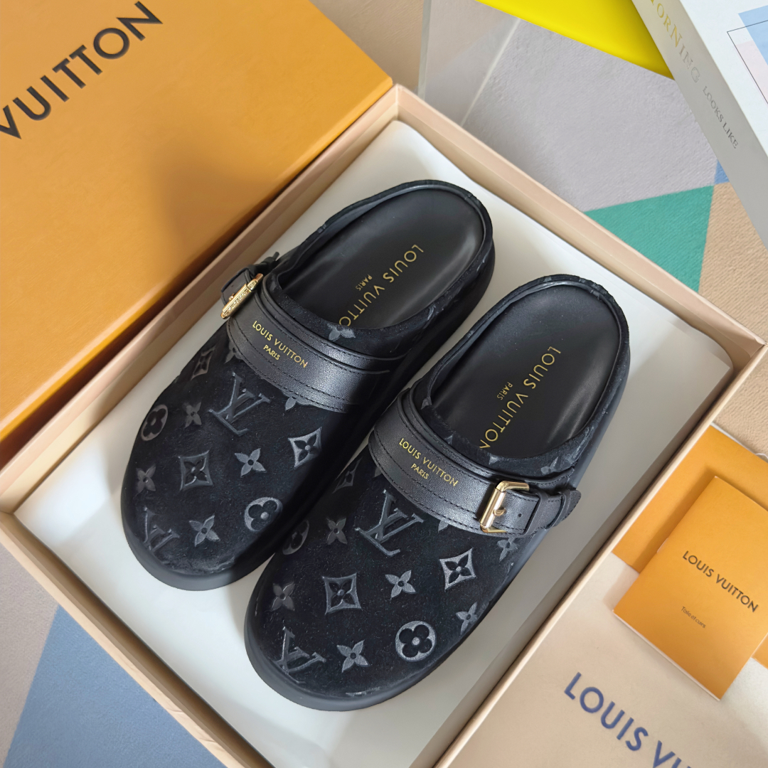 顶级版本：女款
LV 路易威登 L家 驴牌 To-Go Comfort系列 老花 勃肯 包头拖鞋 凉鞋
