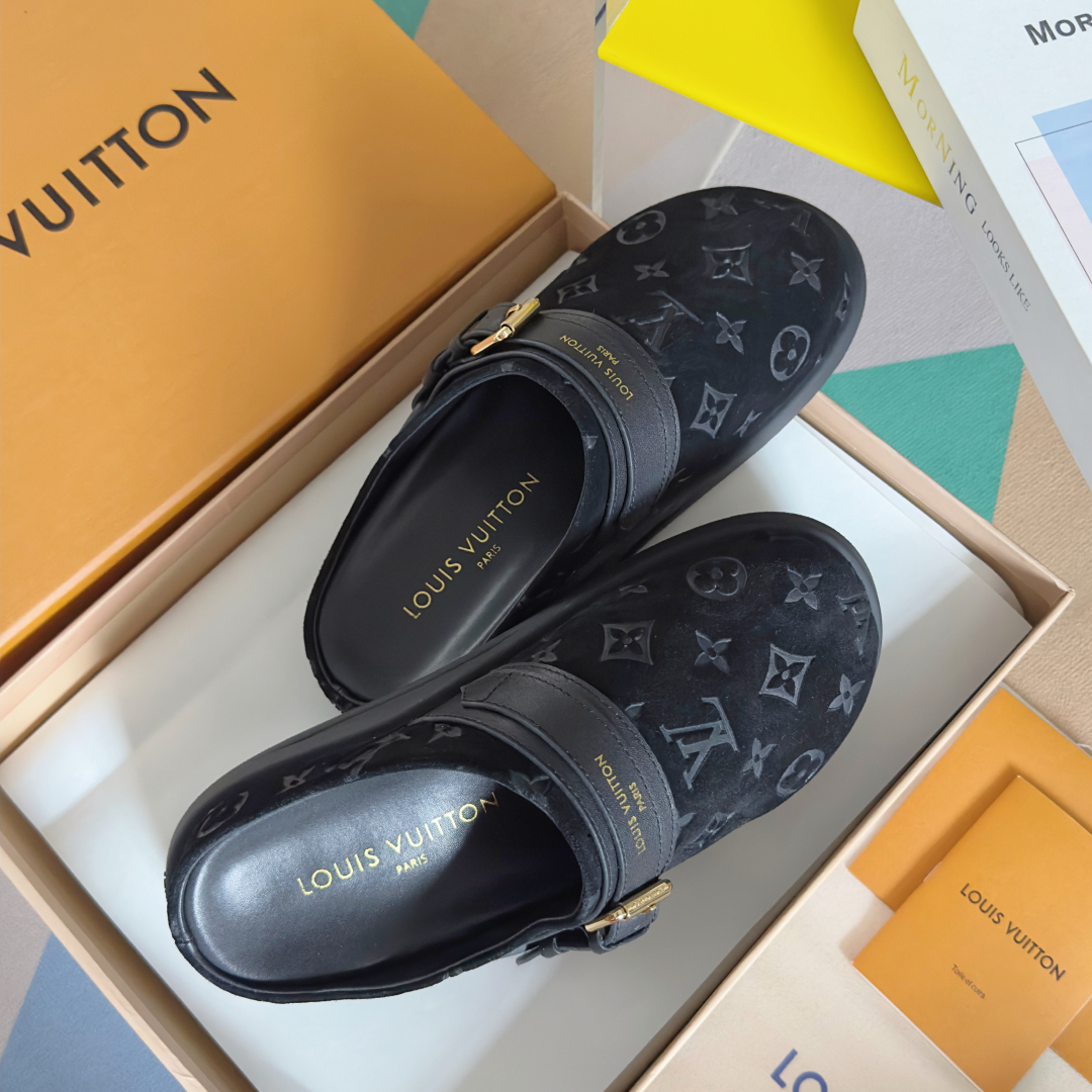 顶级版本：女款
LV 路易威登 L家 驴牌 To-Go Comfort系列 老花 勃肯 包头拖鞋 凉鞋
