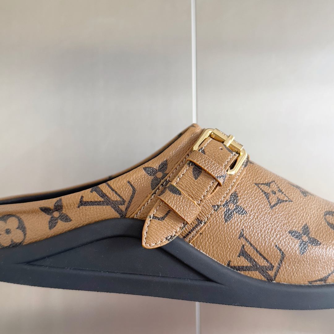 顶级版本:女款
LV 路易威登 L家 驴牌 To-Go Comfort系列 老花 勃肯 包头拖鞋 凉鞋