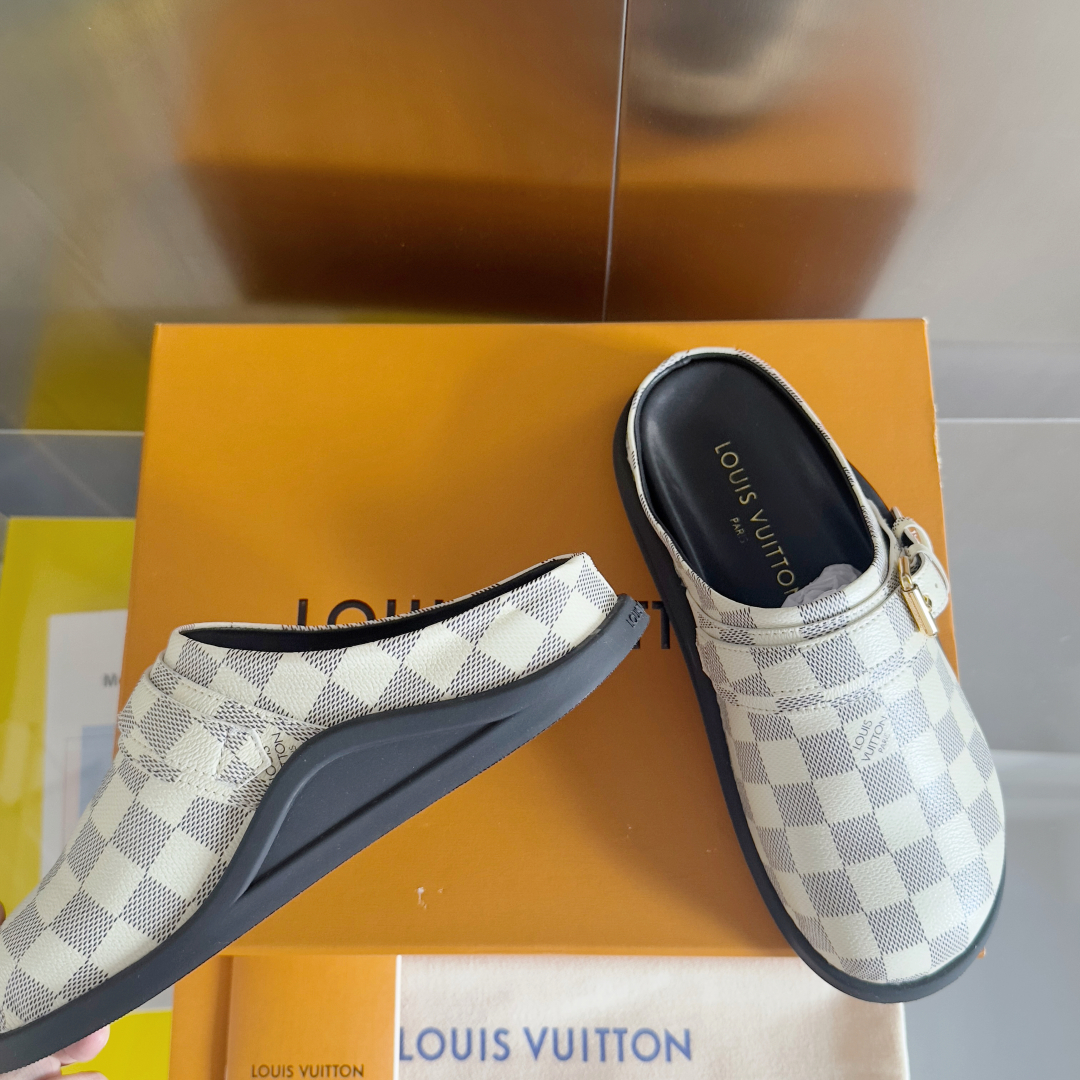 顶级版本：女款
LV 路易威登 L家 驴牌 To-Go Comfort系列 老花 勃肯 包头拖鞋 凉鞋
