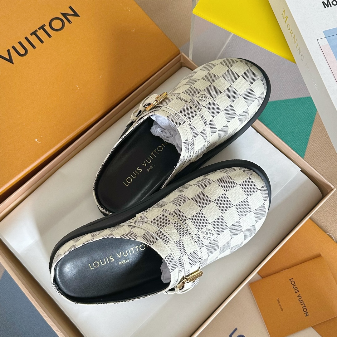 顶级版本：女款
LV 路易威登 L家 驴牌 To-Go Comfort系列 老花 勃肯 包头拖鞋 凉鞋
