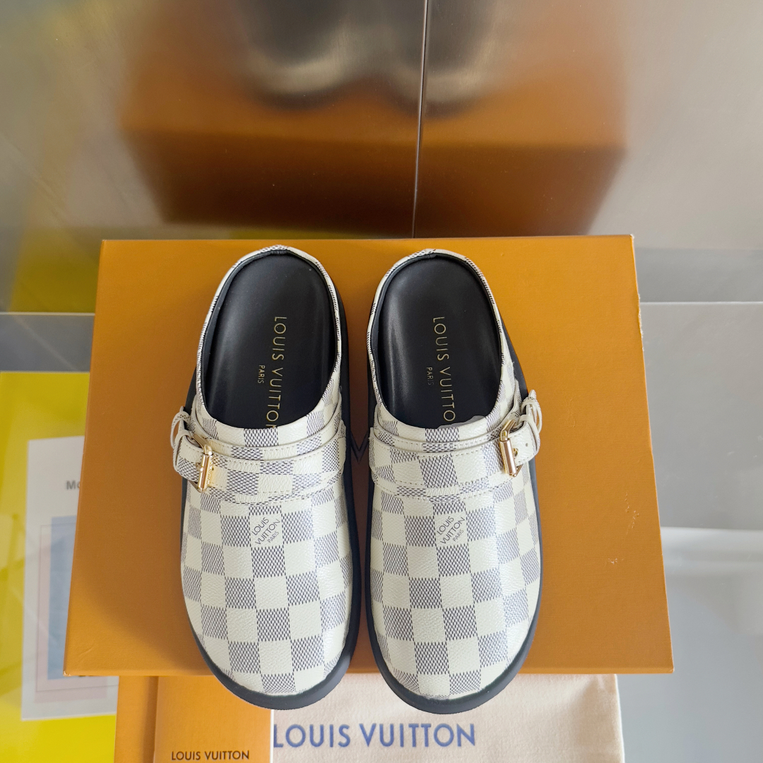 顶级版本：女款
LV 路易威登 L家 驴牌 To-Go Comfort系列 老花 勃肯 包头拖鞋 凉鞋
