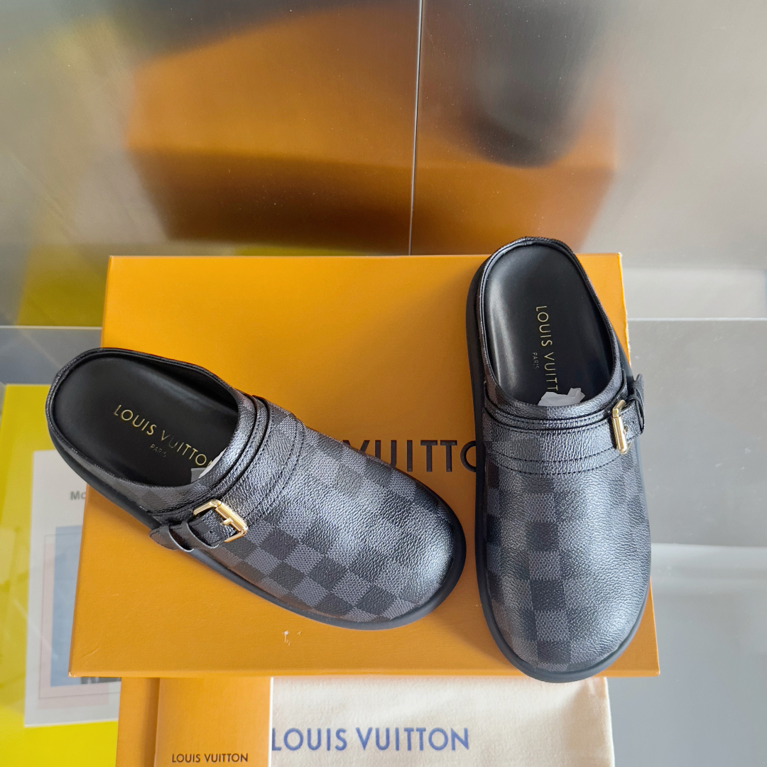 顶级版本：女款
LV 路易威登 L家 驴牌 To-Go Comfort系列 老花 勃肯 包头拖鞋 凉鞋

