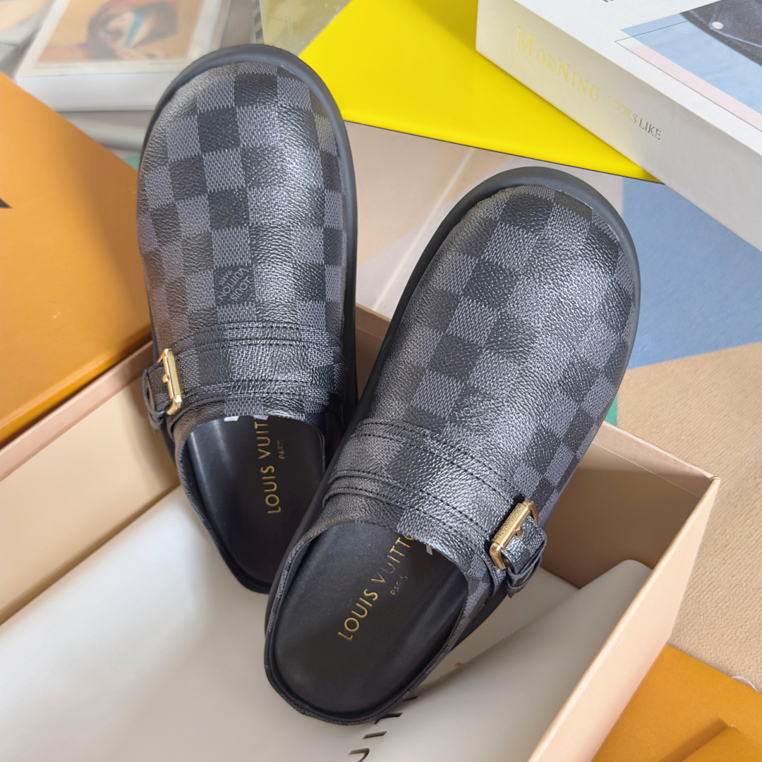 顶级版本：女款
LV 路易威登 L家 驴牌 To-Go Comfort系列 老花 勃肯 包头拖鞋 凉鞋
