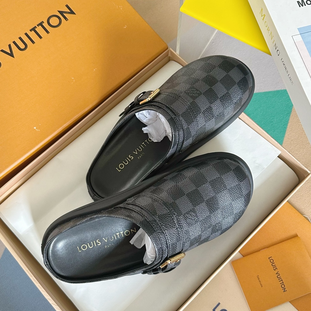顶级版本：女款
LV 路易威登 L家 驴牌 To-Go Comfort系列 老花 勃肯 包头拖鞋 凉鞋

