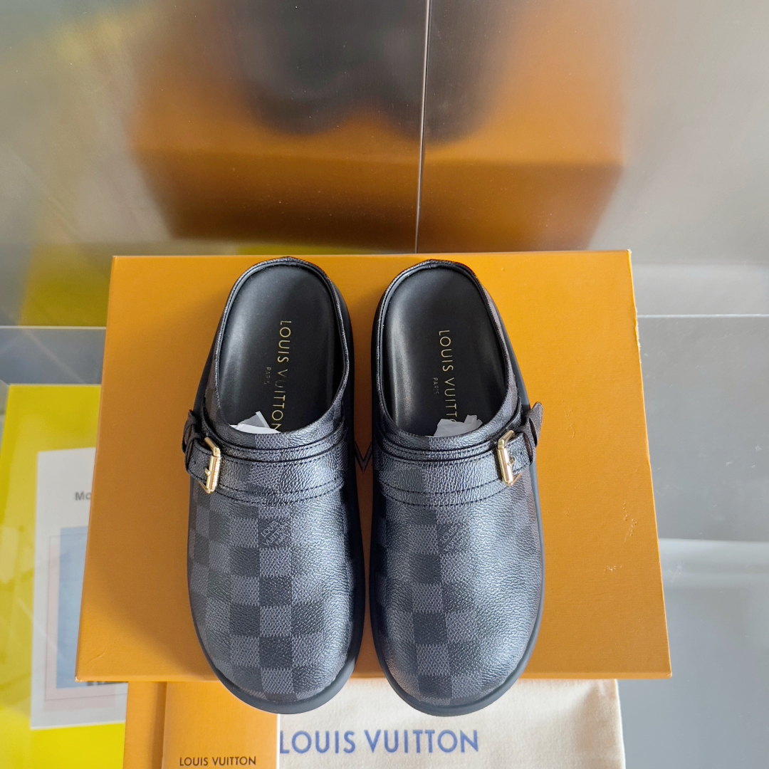 顶级版本：女款
LV 路易威登 L家 驴牌 To-Go Comfort系列 老花 勃肯 包头拖鞋 凉鞋
