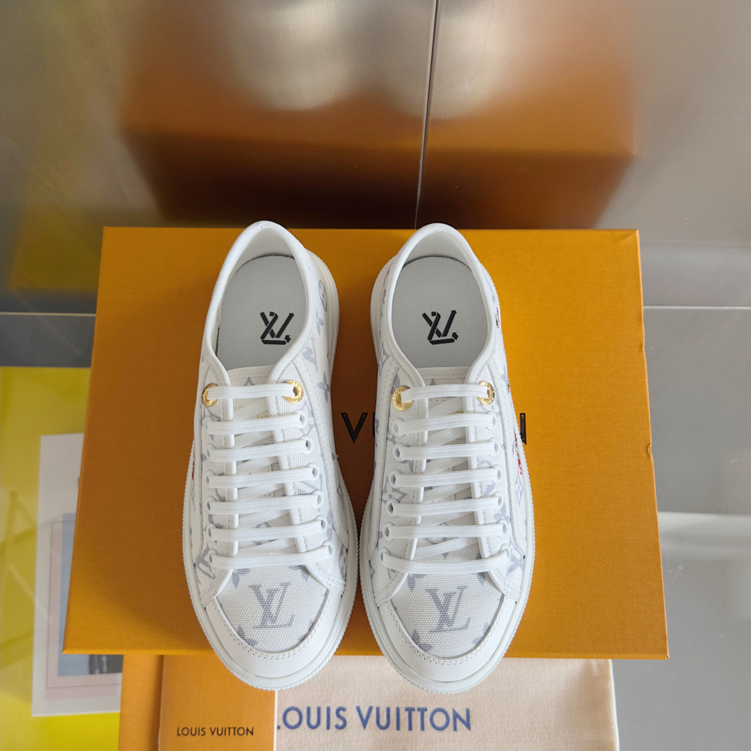 顶级版本：女款（莞货
LV路易威登L家 驴牌最新Lagoon系列 厚底丹宁牛仔布 樱桃 压花 老花 厚底
