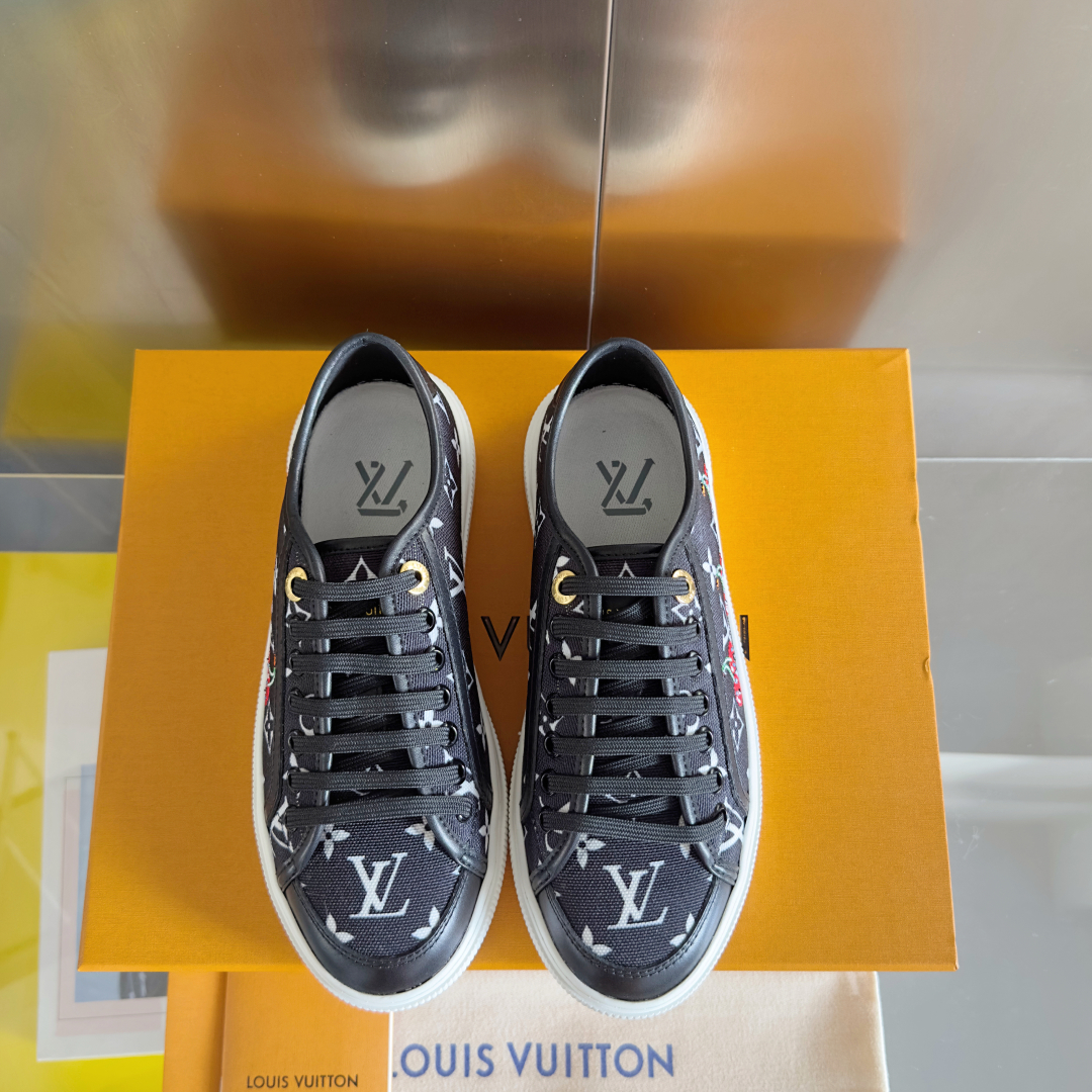 顶级版本：女款（莞货
LV路易威登L家 驴牌最新Lagoon系列 厚底丹宁牛仔布 樱桃 压花 老花 厚底