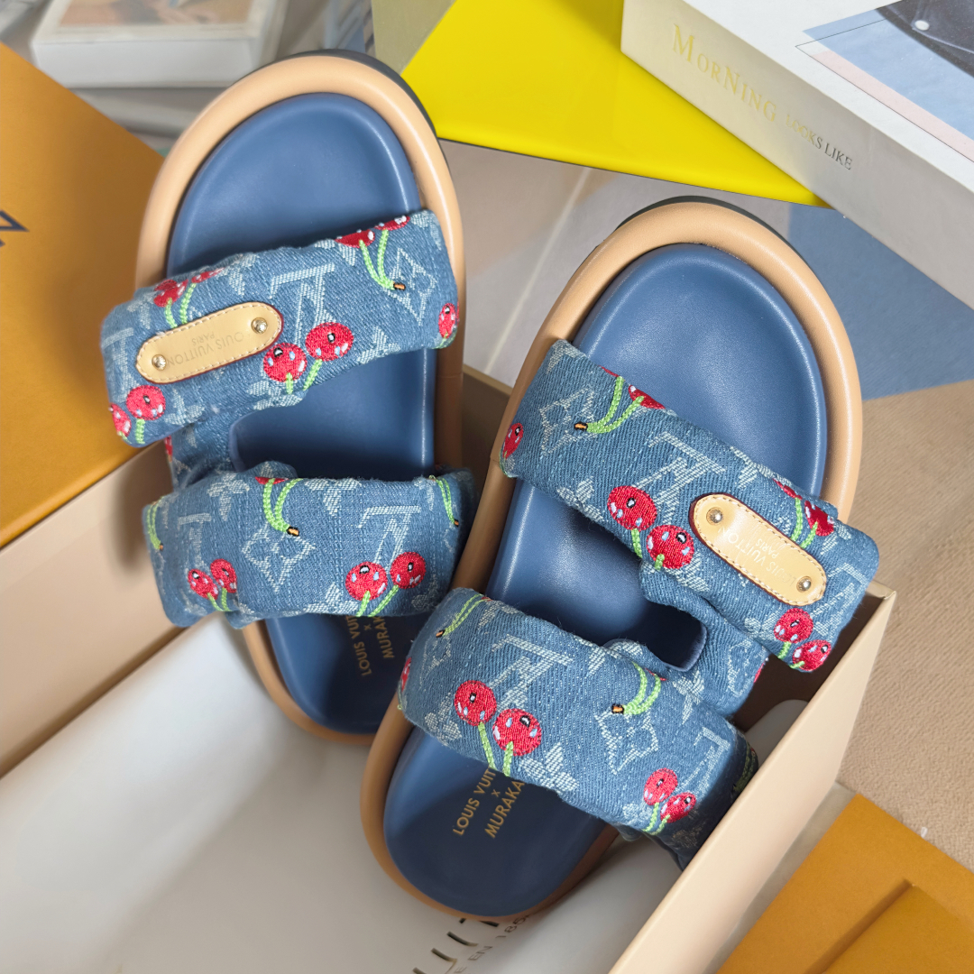 顶级版本LV x TM 路易威登 L家 驴牌Pool Pillow Comfort系列 魔术贴 老花 厚