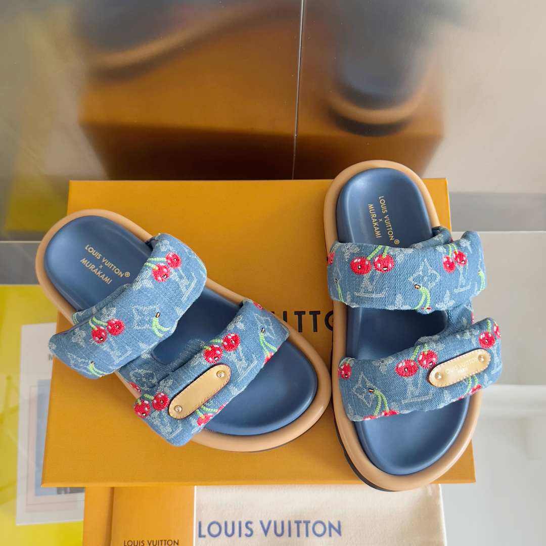 顶级版本LV x TM 路易威登 L家 驴牌Pool Pillow Comfort系列 魔术贴 老花 厚
