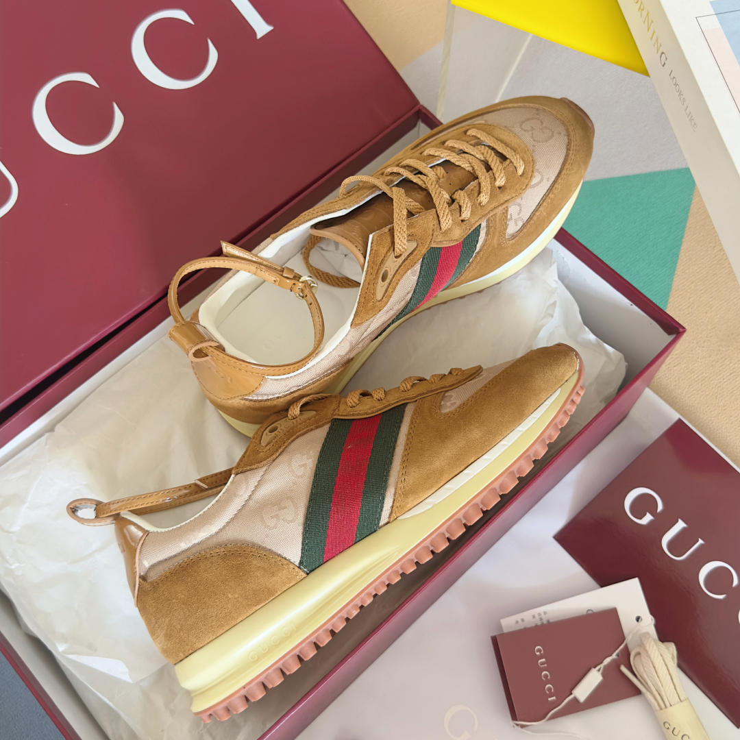 顶级版本：女款
Gucci古驰 最新 走秀款 Re-Motion系列 厚底 休闲 运动鞋 
原版购入开发