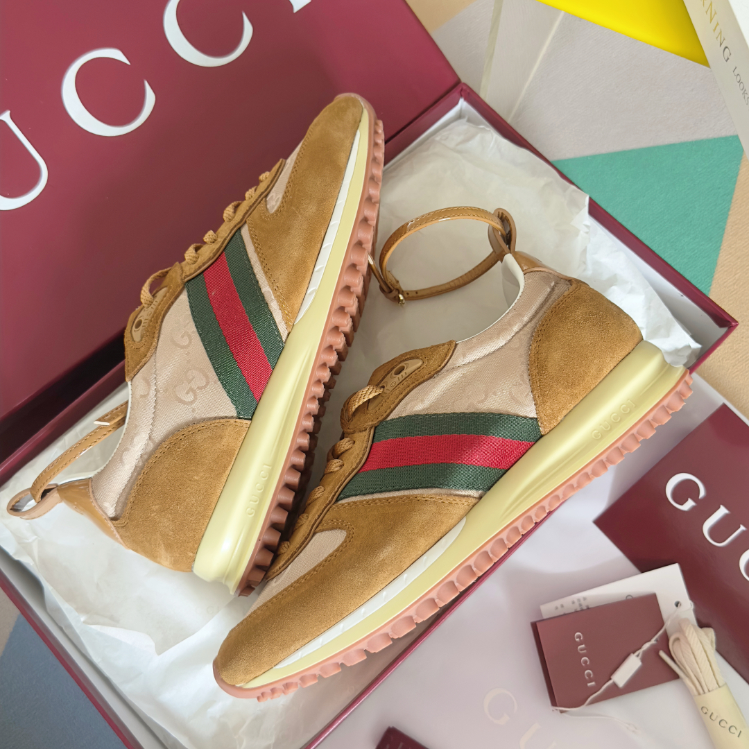 顶级版本：女款
Gucci古驰 最新 走秀款 Re-Motion系列 厚底 休闲 运动鞋 
原版购入开发